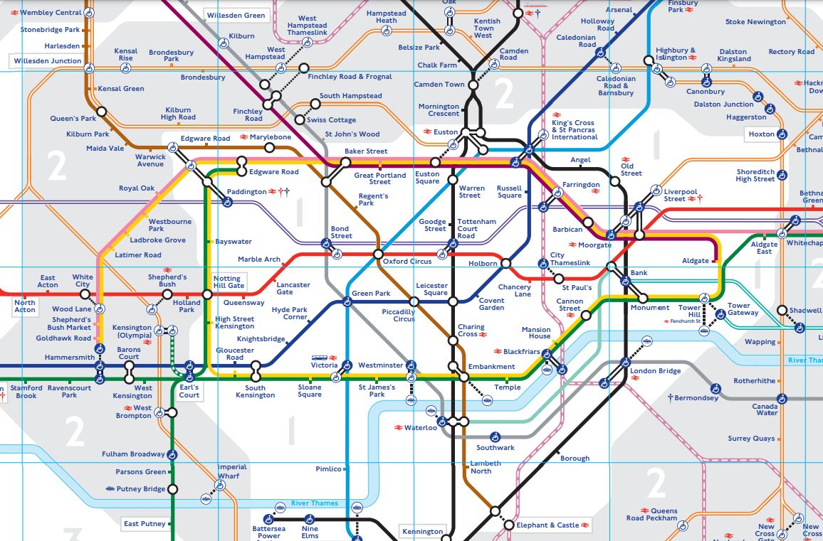 Estudiar en londres plano de metro